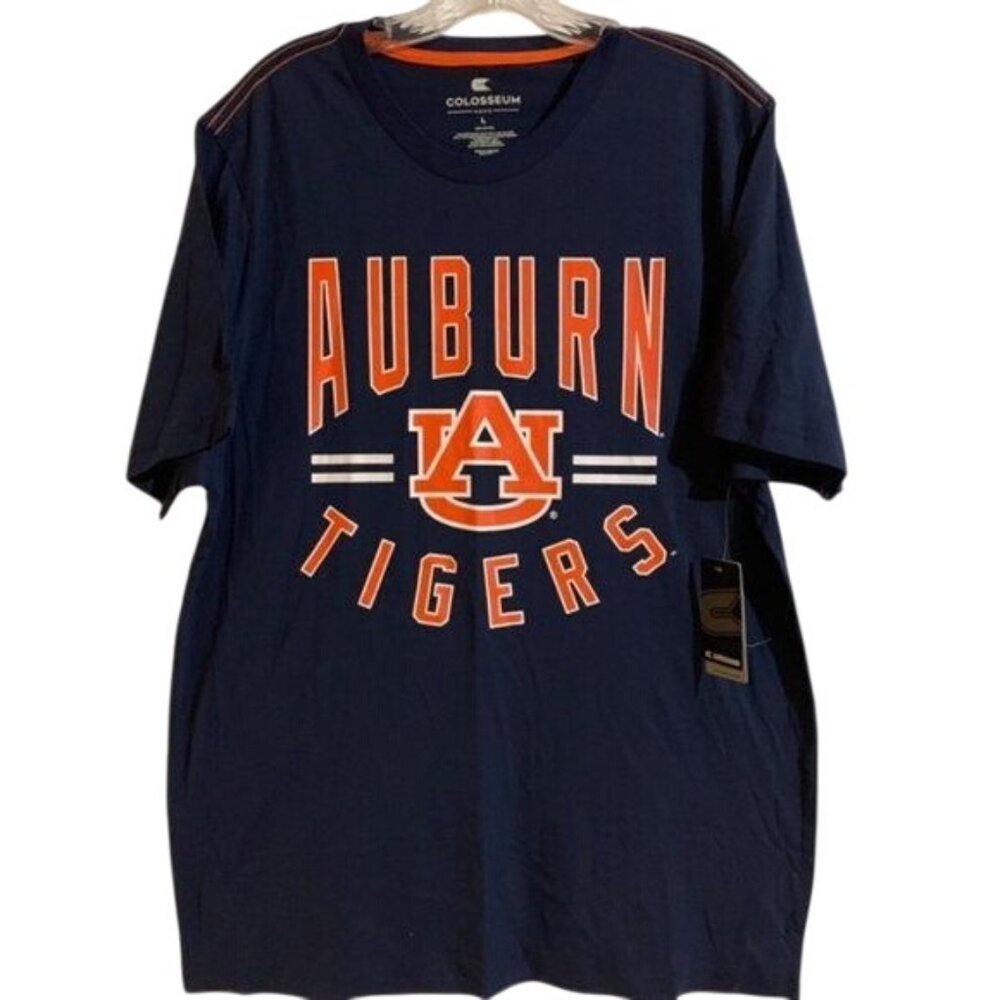 Auburn Tigers AU University Men’s Logo T-Shirt size L NCAA Colosseum New